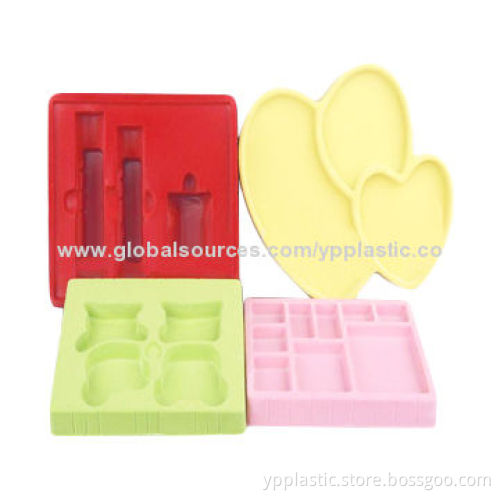 Colored PS vacuum forming flocking tray